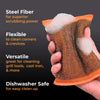 Braize Steel Fiber Scrubbing Sponge 4 pack