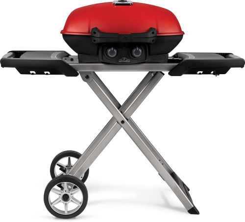 Napoleon TravelQ 285X Portable Propane Gas Grill and Scissor Cart with Griddle
