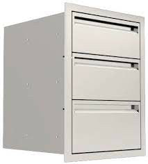 PCM 350 Series 16" Stainless Steel Triple Access Drawer