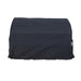 Black grill cover with built-in burner box opening, heavy-duty material, weather-resistant BBQ cover