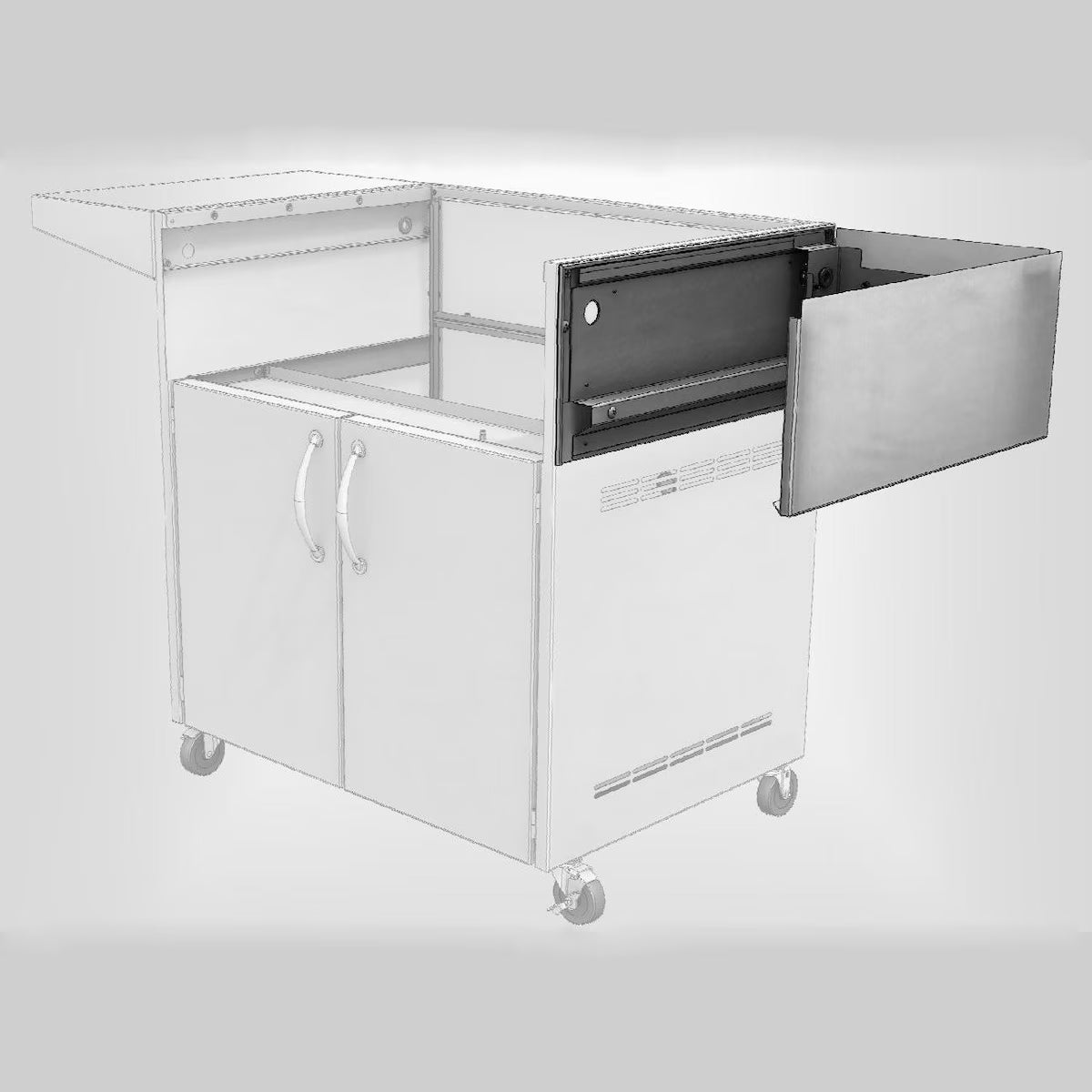 Artisan ARTP-SB2 Shelf Mount For Cart Use w/ Folding Shelves