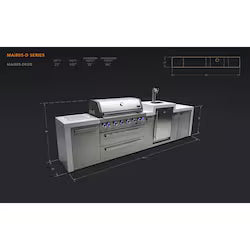 Mont Alpi Deluxe Series 12 Ft  Outdoor Kitchen Island w/ Side Burner & Kegerator