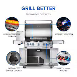Napoleon Rogue Pro-S 625 5-Burner Gas Grill w/ IR & Side Burner
