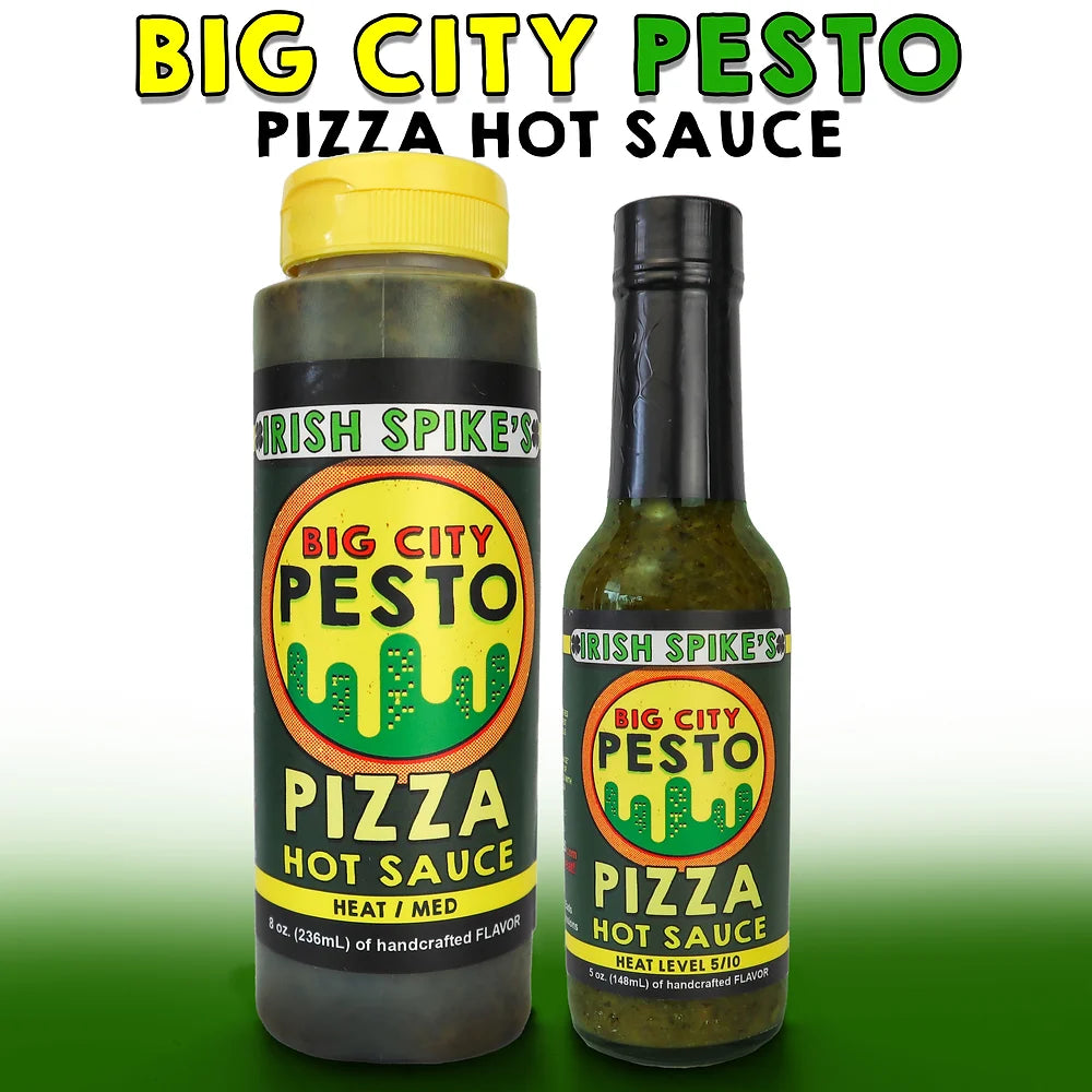 Irish Spike's Big City Pesto Pizza Hot Sauce 5 oz.