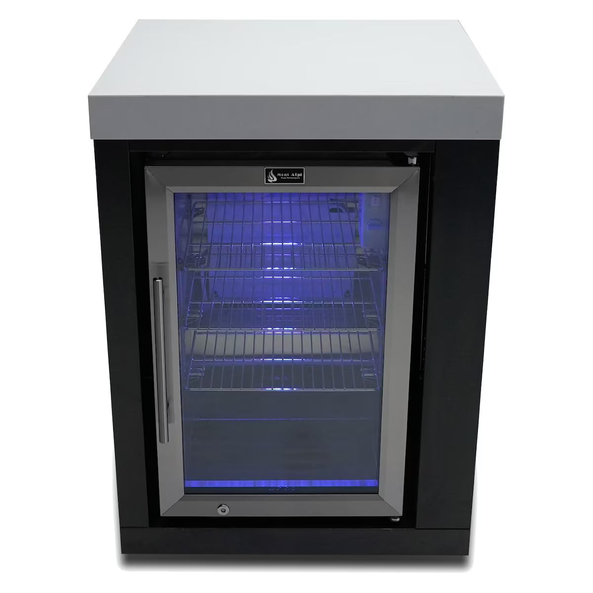 Mont Alpi 2.6 Cu. Ft. Outdoor Rated Refrigerator Cabinet Module - Black Stainless Steel