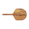 Acacia wood pizza peel server with round blade and wooden handle