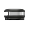 Kamado grill XL black outdoor cooker with stand and wheels, front view