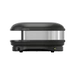 Kamado grill XL black outdoor cooker with stand and wheels, front view