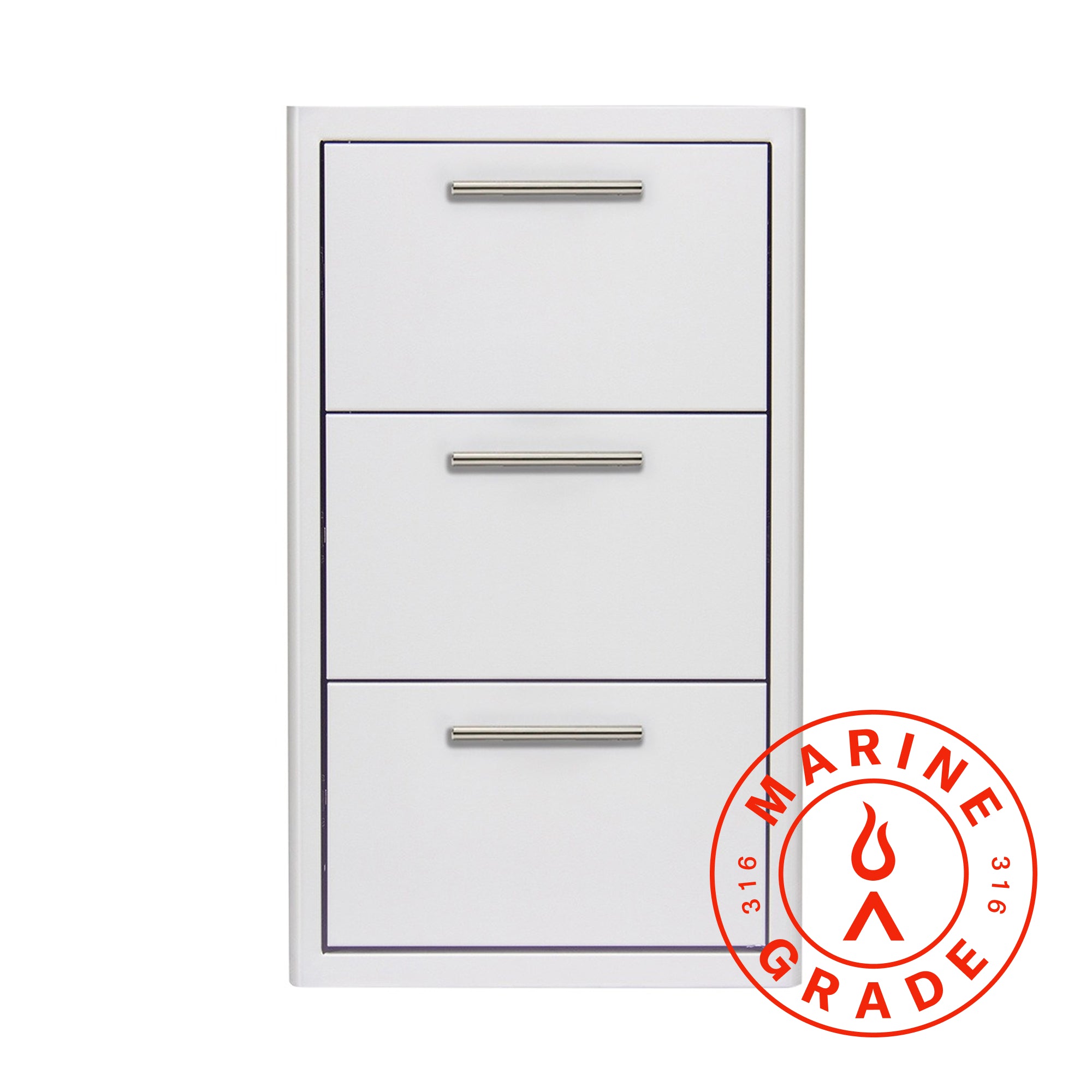 Blaze Marine Grade 16" Stainless Steel Triple Access Drawer-MG