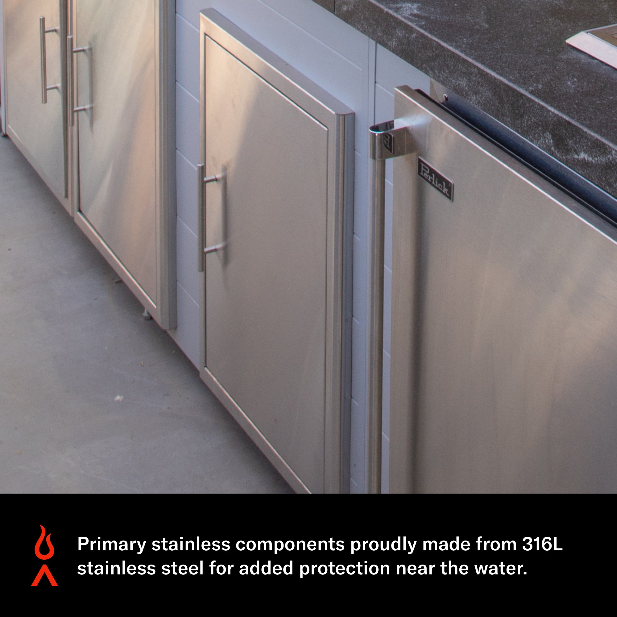 Blaze Marine Grade 21" Stainless Steel Single Vertical Access Door-MG