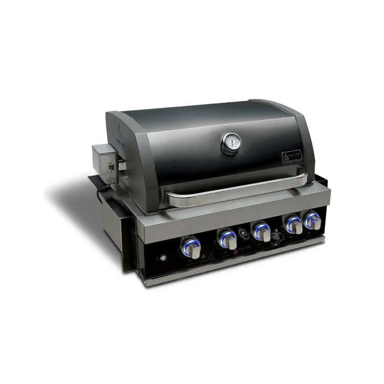 MONT ALPI 32" BLACK STAINLESS STEEL BUILT-IN GAS GRILL