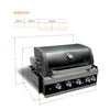 MONT ALPI 32" BLACK STAINLESS STEEL BUILT-IN GAS GRILL