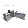 MONT ALPI 4-BURNER DELUXE ISLAND WITH A 90-DEGREE CORNER, BEVERAGE CENTER AND FRIDGE CABINET