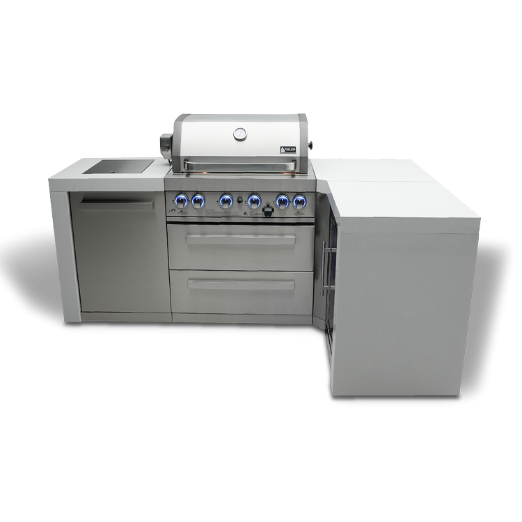 MONT ALPI 4-BURNER DELUXE ISLAND WITH A 90-DEGREE CORNER