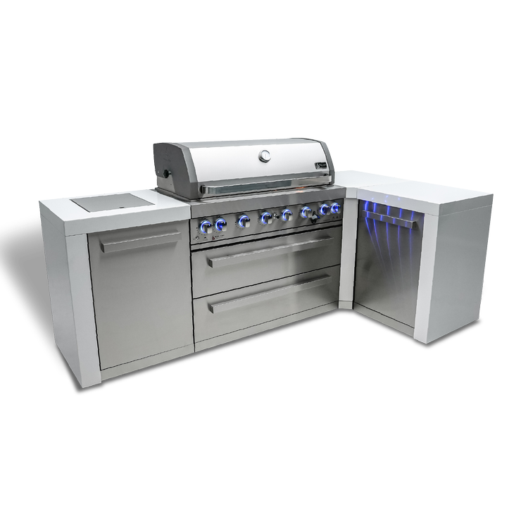 MONT ALPI 6-BURNER DELUXE ISLAND WITH A 90-DEGREE CORNER