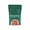 Neapolitan wood pellets for outdoor cooking in green resealable bag