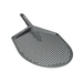 Stainless steel pizza peel with perforated head and long handle