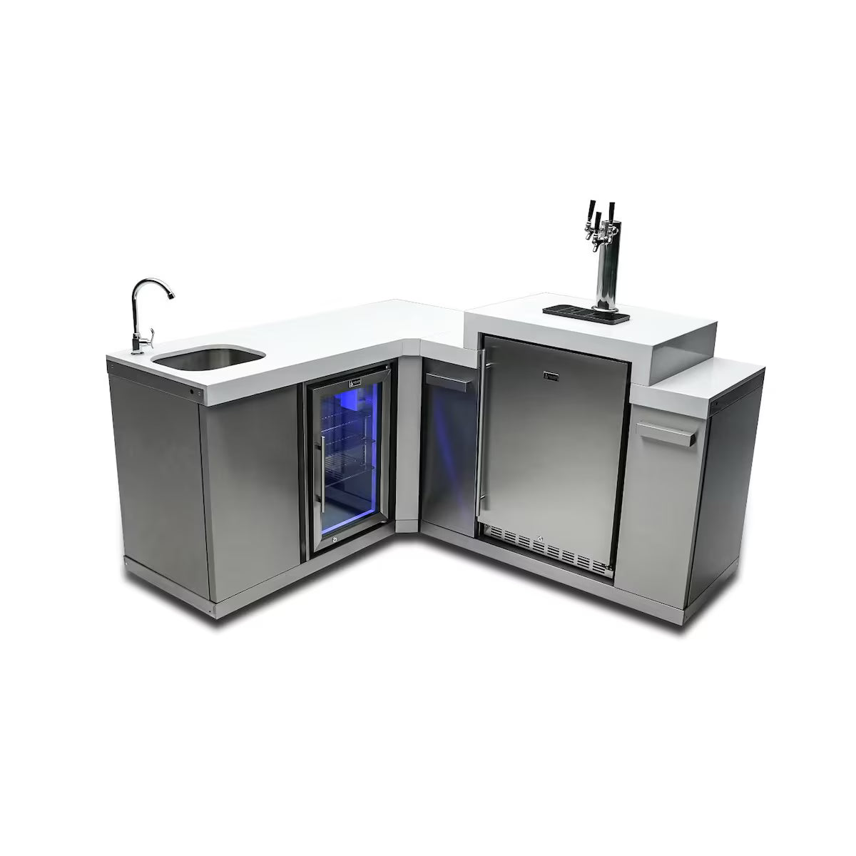 Mont Alpi Beverage Center W/ 90 Degree Corner & Kegerator