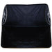 Black vinyl grill cover with weather-resistant material and reinforced corners for outdoor protection