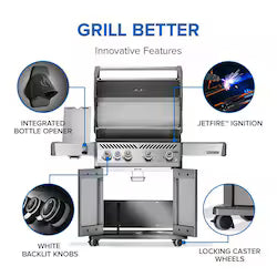 Napoleon Rogue PRO 525 4-Burner Gas Grill w/ Side Burner