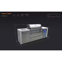 Mont Alpi Deluxe Series 8 Ft Outdoor Kitchen Island w/ Side Burner & Fridge