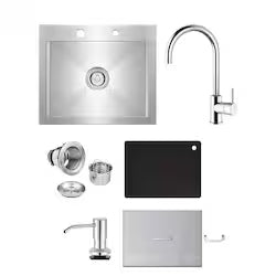 PCM 21" Outdoor Rated Stainless Steel Drop In Sink w/ Hot/Cold Faucet