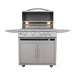 Blaze Premium LTE+ 32" 4-Burner Freestanding Gas Grill With Rear Infrared Burner And Grill Lights