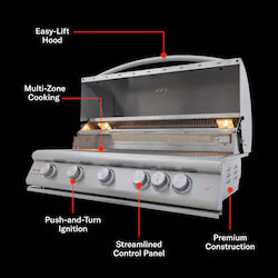 Blaze LTE+ 40-in 5-Burner Freestanding Natural Gas Grill