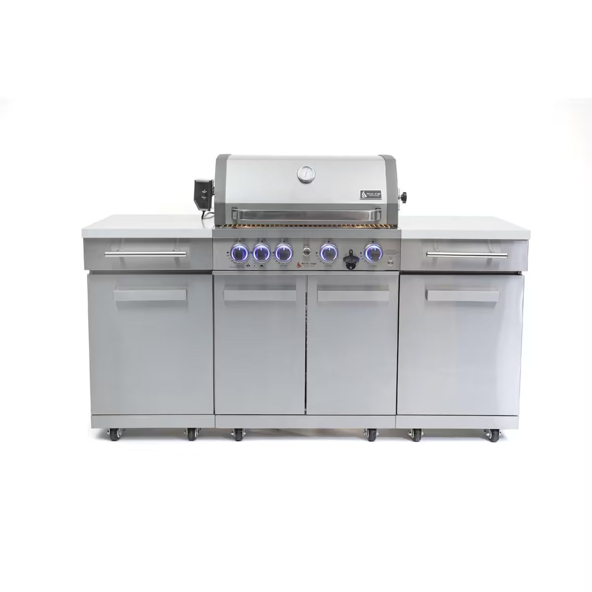 Mont Alpi Compact Series 6 Ft Outdoor Kitchen Island in Stainless Steel