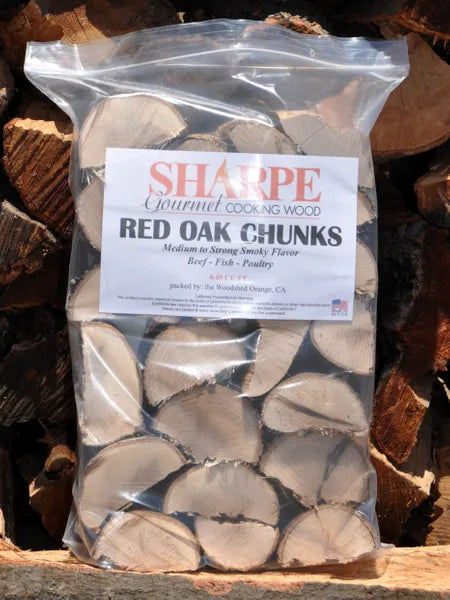 Red Oak Chunks - Sharpe Gourmet Cooking Wood Bag