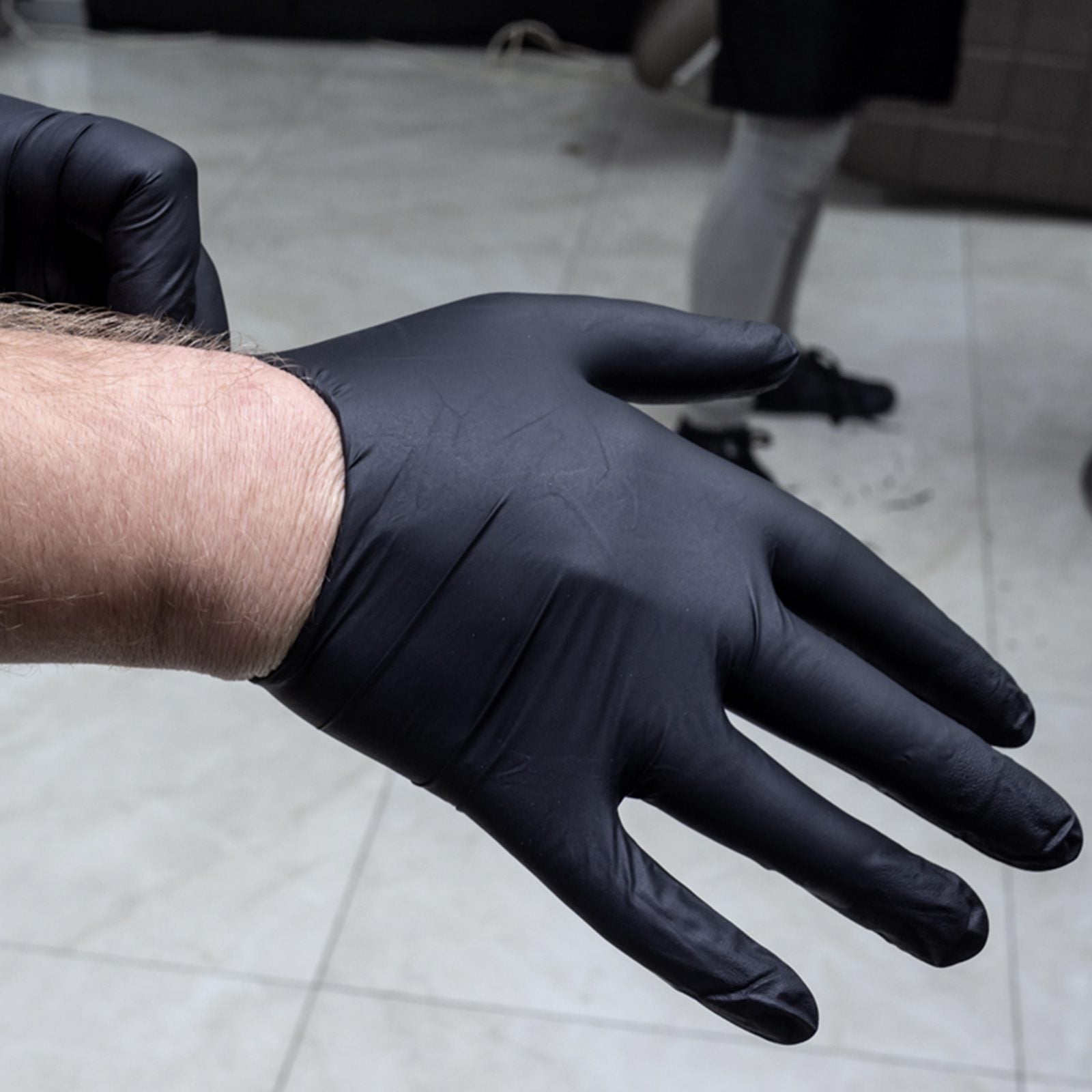 Sunline Black Nitrile Disposable Gloves (6mil)