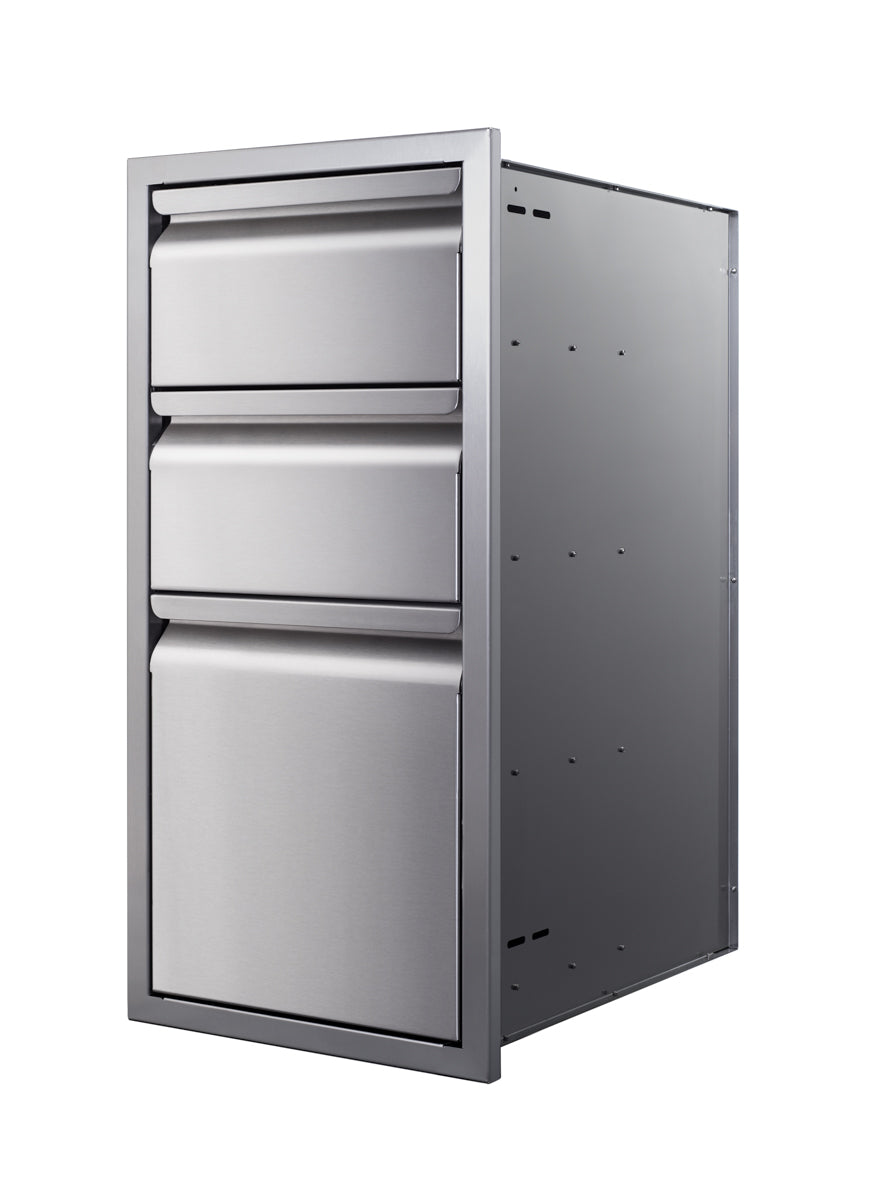 Memphis Grills 15" Triple  Drawer With Soft Close