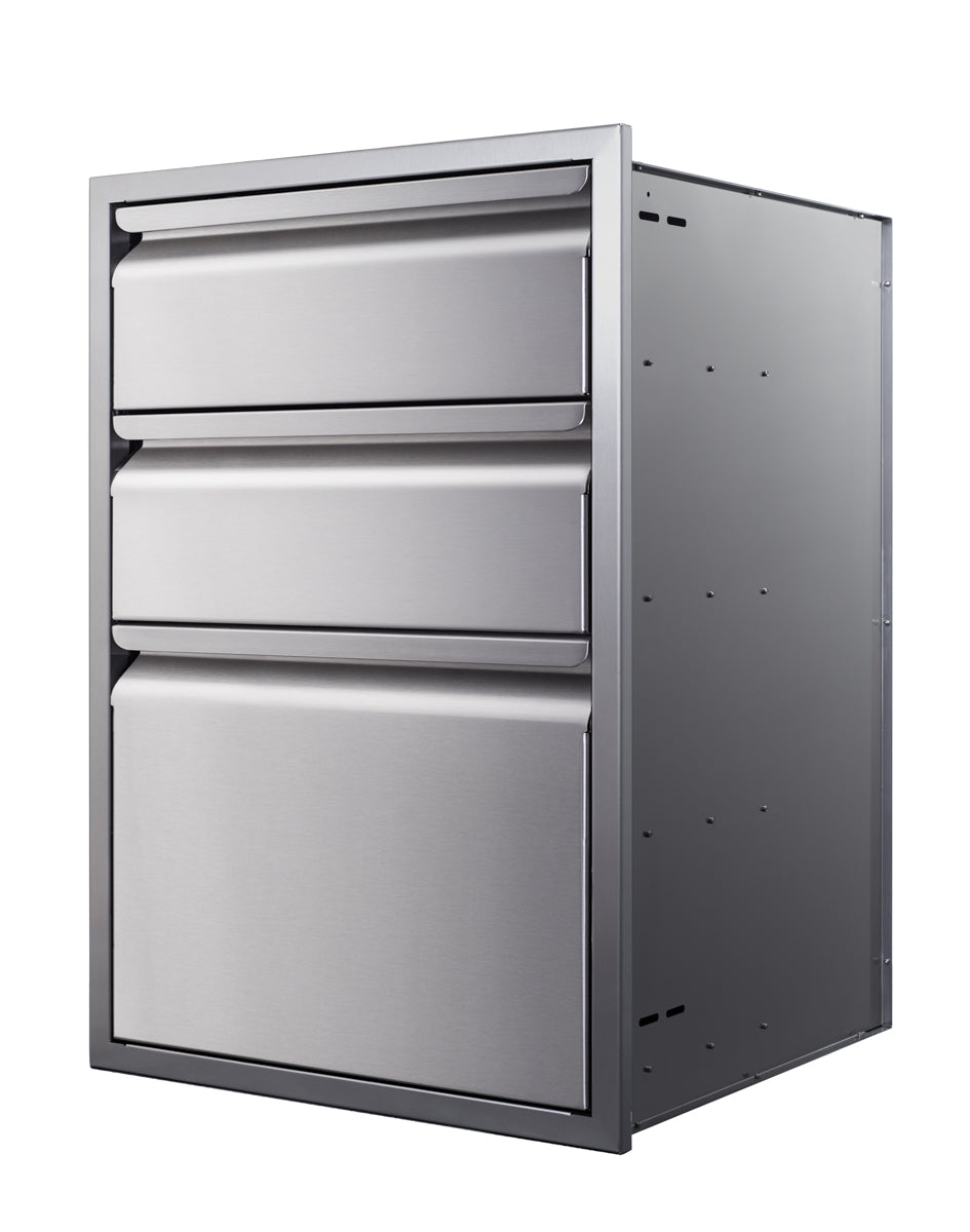 Memphis Grills 21" Triple  Drawer With Soft Close