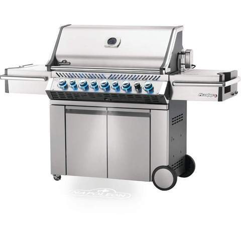 Napoleon Prestige PRO 665 Gas Grill with Infrared Rear Burner and Infrared Side Burner and Rotisserie Kit