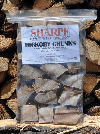 Hickory Chunks - Sharpe Gourmet Cooking Wood Bag (.45 cu ft)-TheBBQHQ