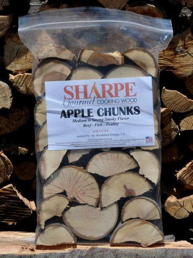 Apple Chunks - Sharpe Gourmet Cooking Wood Bag (.45 cu ft)-TheBBQHQ