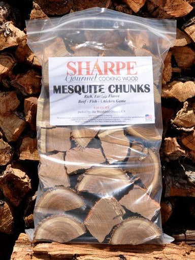 Mesquite Chunks - Sharpe Gourmet Cooking Wood Bag (.45 cu ft)-TheBBQHQ
